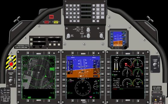 Figure 1. AT-6 Desktop Trainer with Moving Map, PFD, and EICAS displays (left to right)