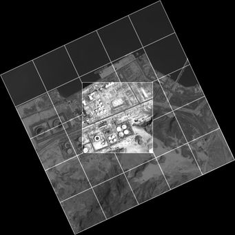 Figure 7.  Map Rotation and Tiling (Only the center area is visible on the MFD)
